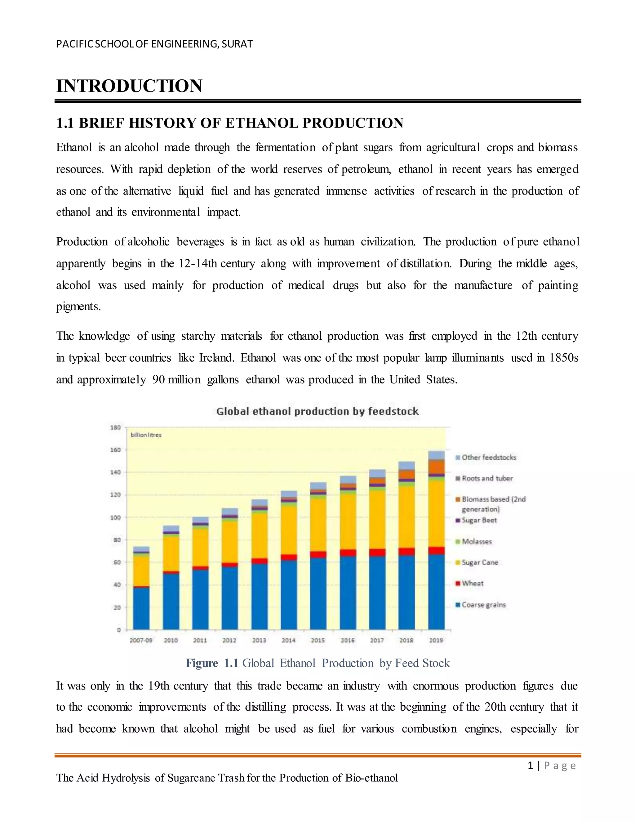 Bio ethanol production from sugarcane trash | PDF