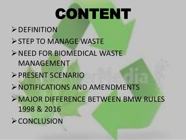 biomedical waste management ppt Bio medical waste management 2016 biomedical waste management ppt Bio medical waste management 2016