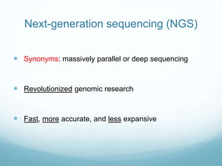 next generation sequencing | PPT