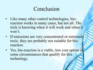 Bio oxidation- a technology for sustainable pollution control | PPTX