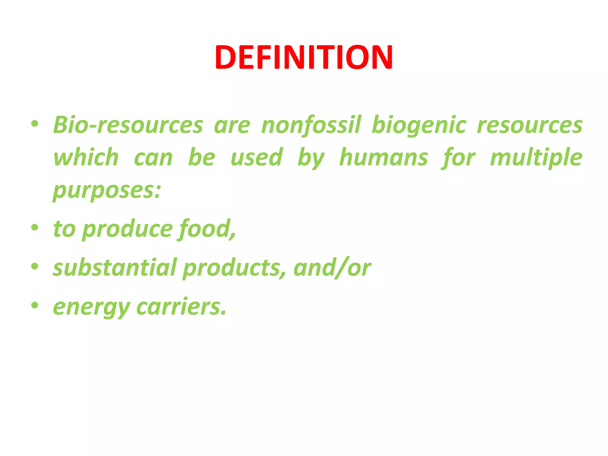 Bio resources PPT