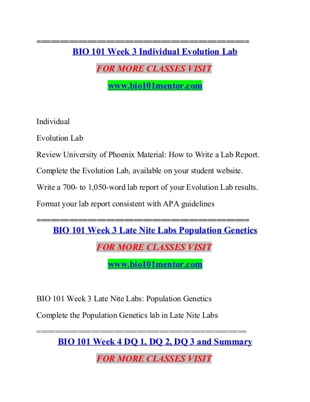 BIO 101 MENTOR Lessons In Excellence