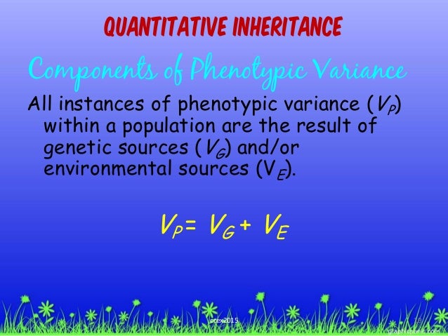 Genetics Quantitative Inheritance Genetics Quantitative Inheritance