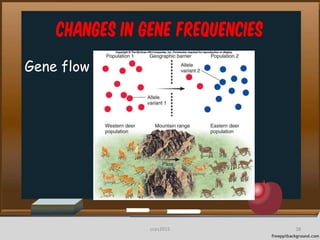 Changes in Gene frequencies
Gene flow
38cces2015
 