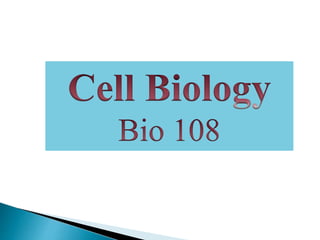Cell Biology Introduction
