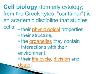 Cell Biology Introduction
