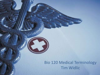 Bio 120 Medical Terminology
Tim Widlic
 