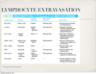 LYMPHOCYTE EXTRAVASATION




    Parungao-Balolong 2011


Sunday, February 20, 2011
 