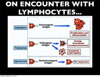 ON ENCOUNTER WITH
          LYMPHOCYTES...




Monday, September 10, 2012
 