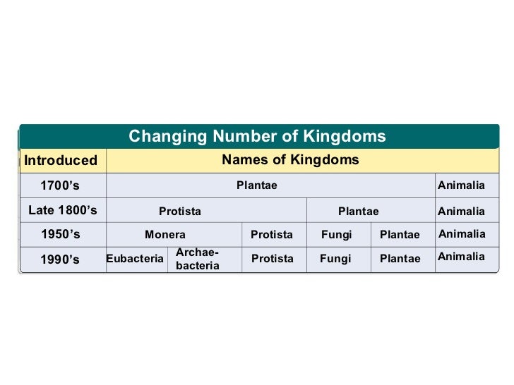 Chapter 18 Lecture Classification