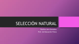 SELECCIÓN NATURAL
Paulina Jara González
Prof. de Educación Física
 