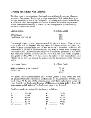 Bio 201 course information syllabus qcc | PDF