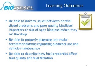 Bio 2B: biodiesel maintenance | PPT