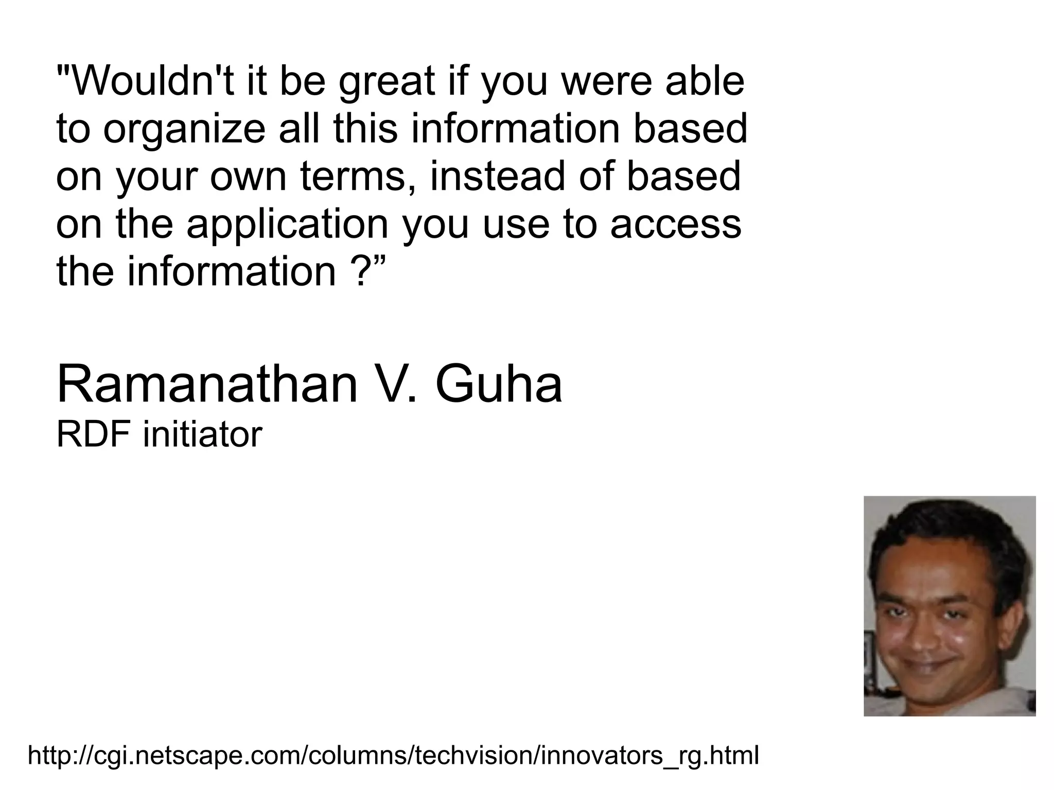 The proposed solution Bio2RDF solve the problem of  data integration in bioinformatics by applying the Semantic Web  approach based on RDF, OWL and SPARQL technologies. 