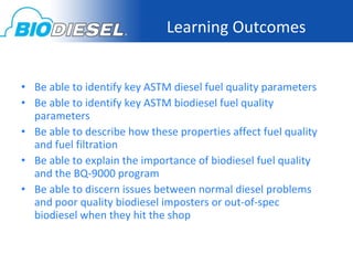 BIO3.2 Biodiesel Fuel Quality | PPT
