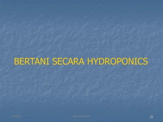25
BERTANI SECARA HYDROPONICS
1/29/2021 25
SRI SUMIYATI
 