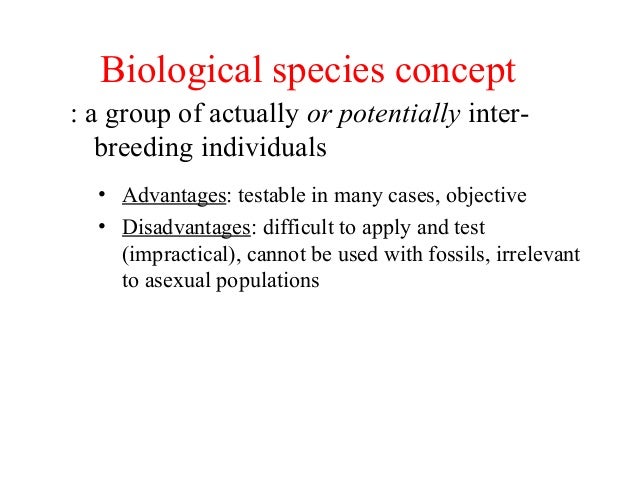advantages and disadvantages of phylogenetic species concept