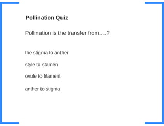 Key Stage 3 Plant reproduction