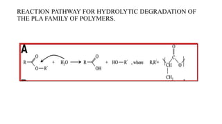 REACTION PATHWAY FOR HYDROLYTIC DEGRADATION OF
THE PLA FAMILY OF POLYMERS.
 