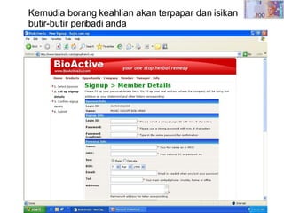 Kemudia borang keahlian akan terpapar dan isikan butir-butir peribadi anda 