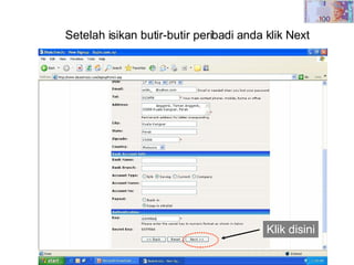 Setelah isikan butir-butir peribadi anda klik Next Klik disini 