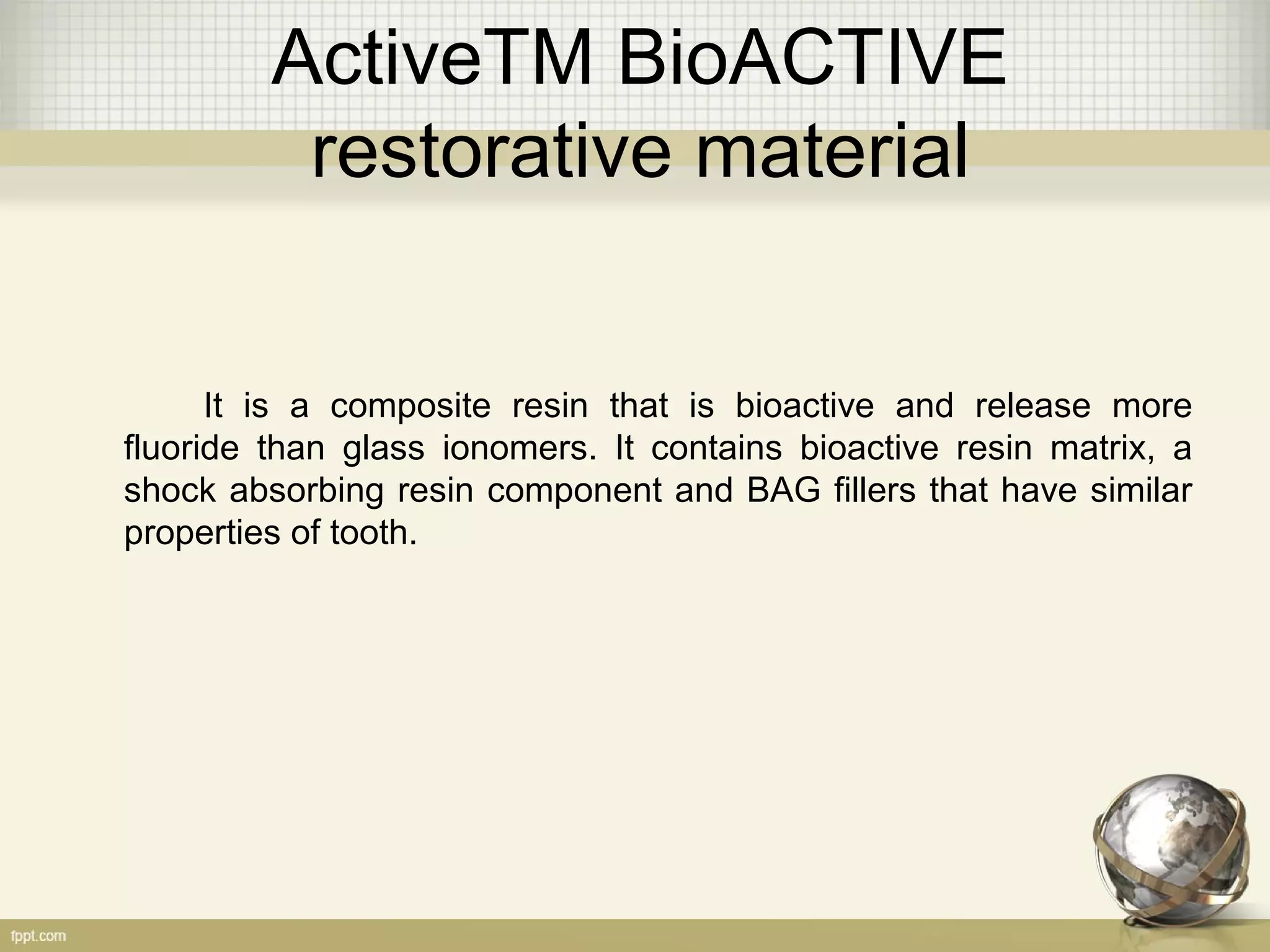 Bioactive restorative materials | PPT
