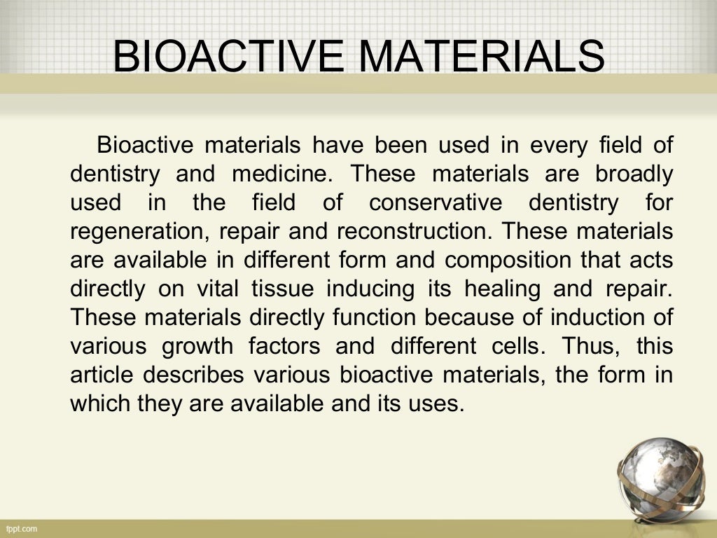 Bioactive restorative materials