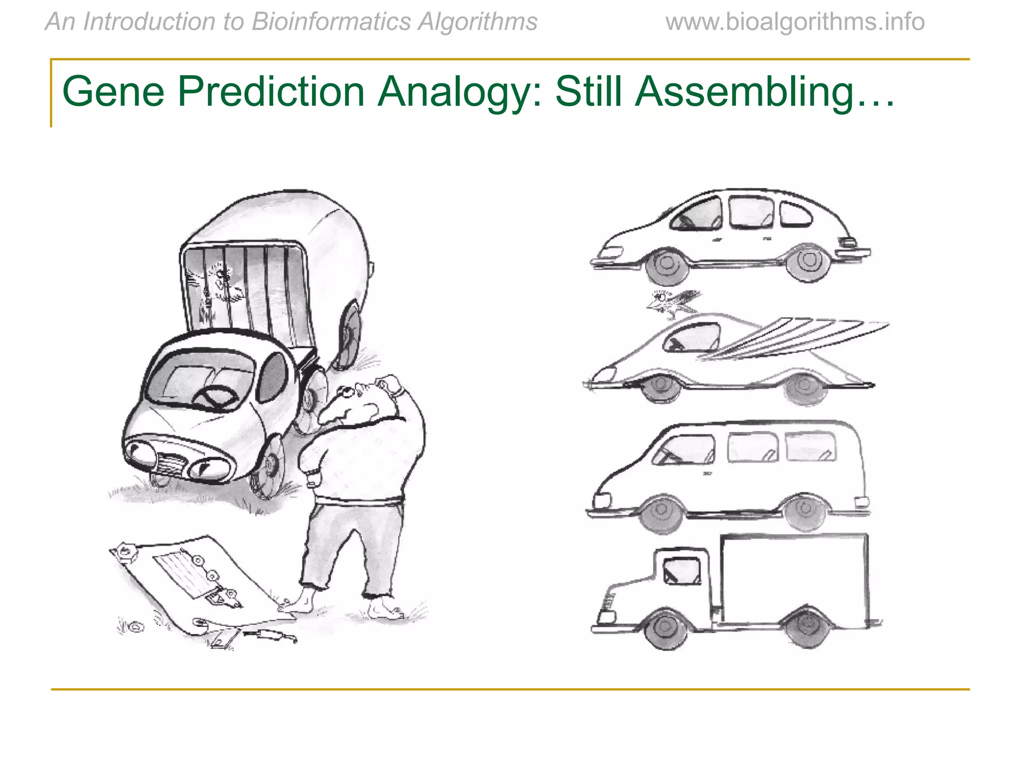 Gene  Prediction  Analogy:  Still  Assembling…
 