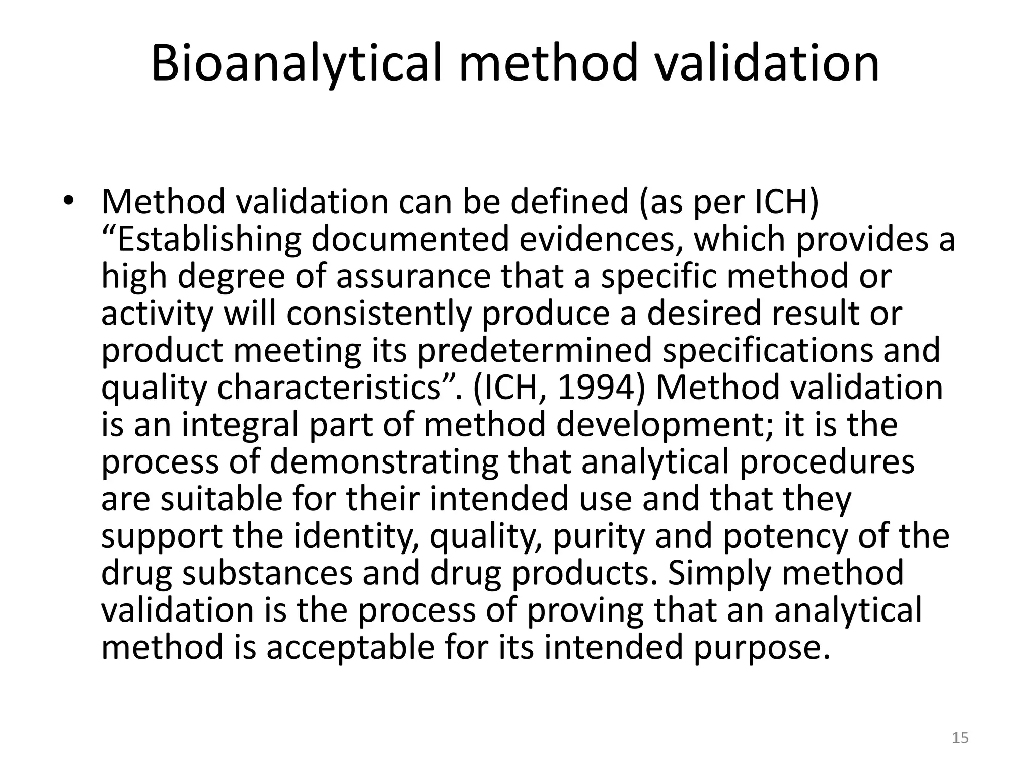 Bioanalysis overview | PPTX