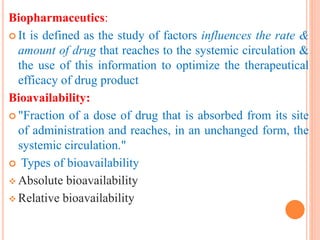 bio-availability | PPTX
