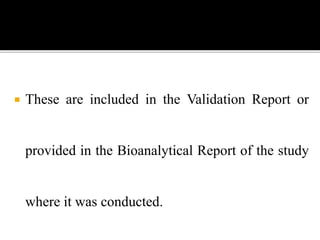 Bioanalytical methods and its validation | PPTX
