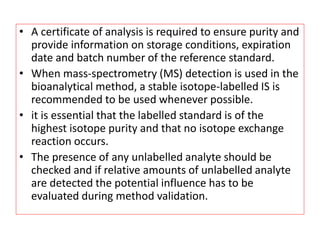 Bioanalytical method validation emea | PPTX