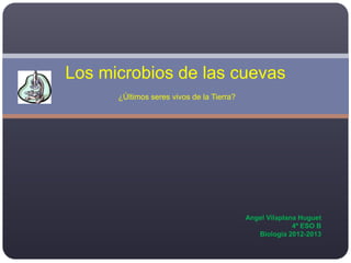 Los microbios de las cuevas
      ¿Últimos seres vivos de la Tierra?




                                           Angel Vilaplana Huguet
                                                         4º ESO B
                                              Biología 2012-2013
 