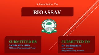 Bio assay | PPT