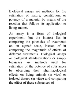 Bioassay | DOCX