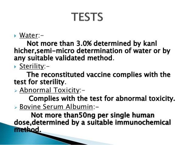 Bioassay of measles vaccine