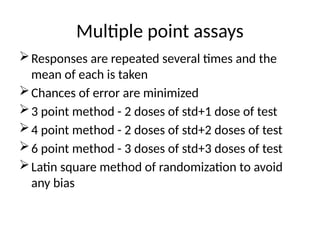 Bioassays- Principles,Types, Advantages and Disadvantages | PPTX