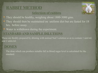Dilusional Rabbit Comprehensive Bioassays of Digitalis and Insulin: Principles and ...