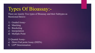 Bioassay and it's Methods & Applications | PPTX