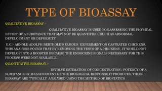 Bioassy | PPTX