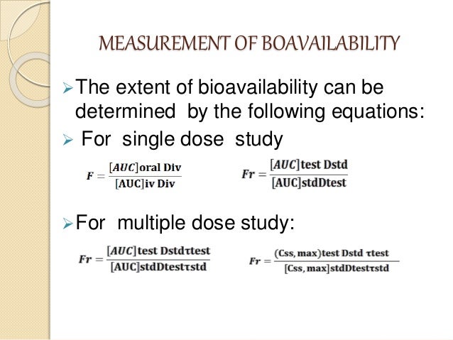 Bioavailability
