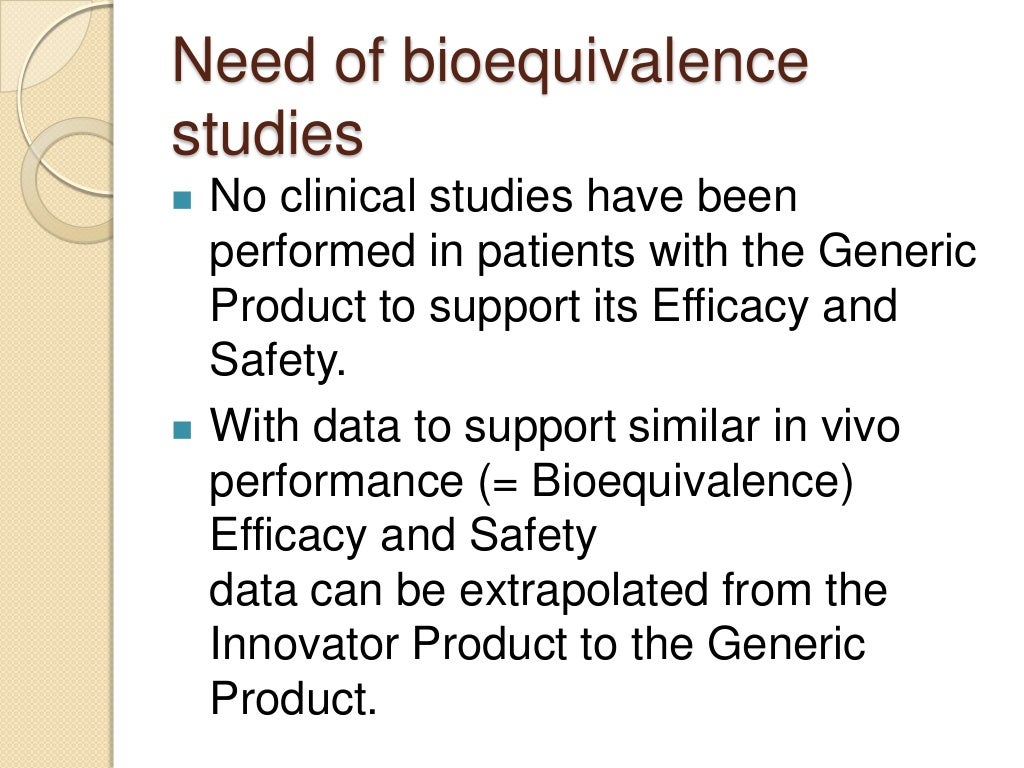Bioavailability and bioequivalence
