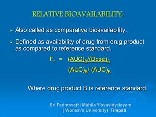 Bioavailability and bioequivalence studies | PPT
