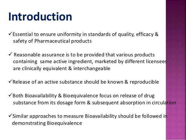 Bioavailability And Bioequivalence New 11a