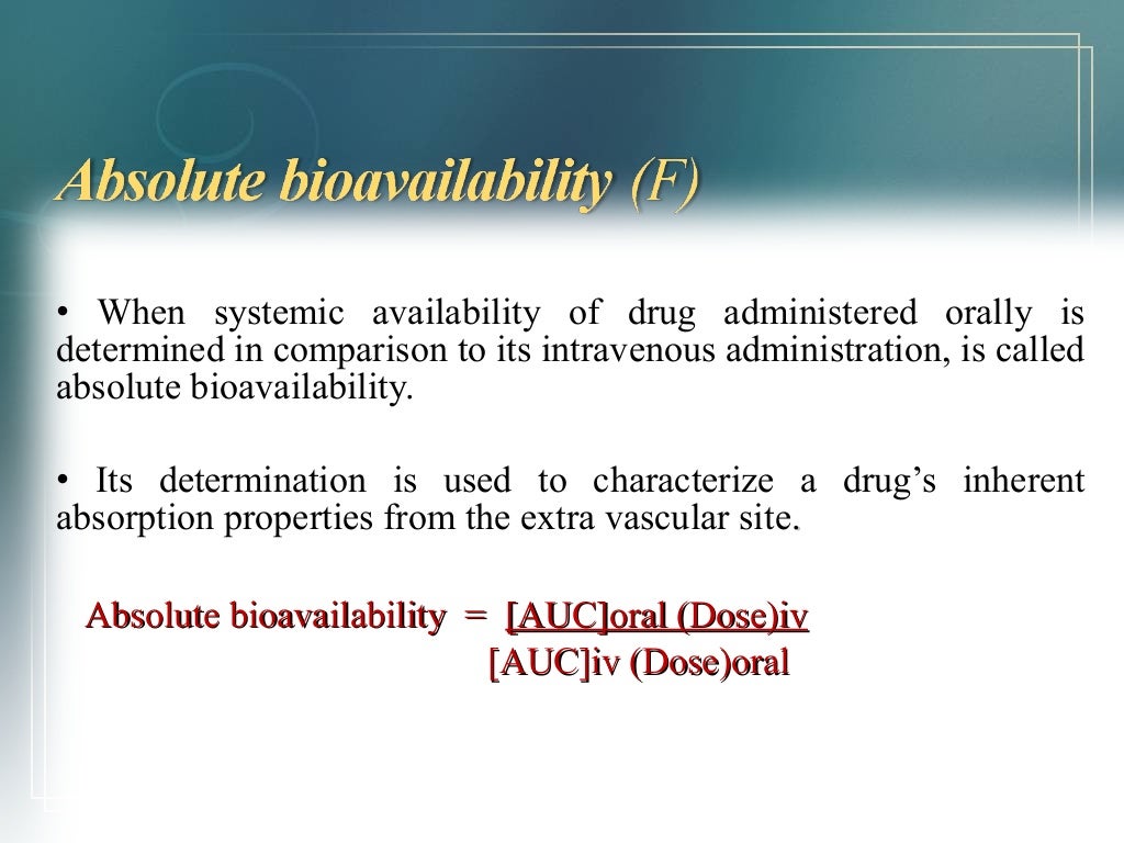 Bioavailability ppt