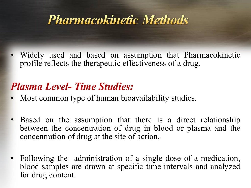 Methods of Assessing Bioavailability
