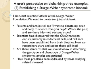 Biobanking a user’s perspective: Dr. Jonathan Pevsner | PDF