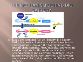 First Bio Battery Bio battery | PPTX