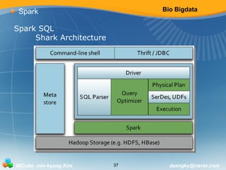 Bio Bigdata 
Spark 
Spark SQL 
Shark Architecture 
BICube min-kyung Kim 37 daengky@naver.com 
 