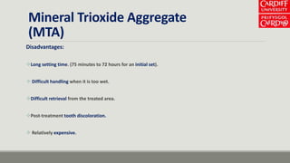 Mta Rsetting Reaction Bioceramic materials in endodontics | PPTX